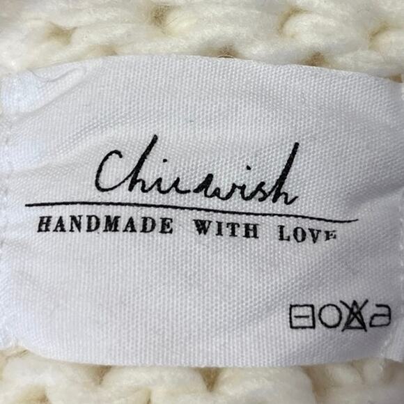 Chicwish Cream Yellow Crochet Floral Flower 3D Button Up Cardigan Sweater Sz S - Picture 5 of 6